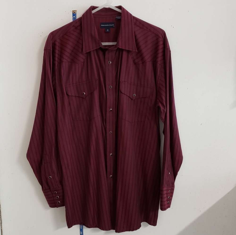 Panhandle Slim shirt with black pearl snaps